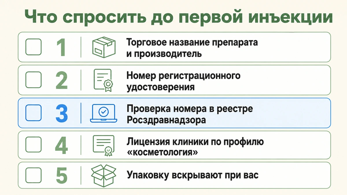 Чек-лист: как проверить препарат для биоревитализации и клинику