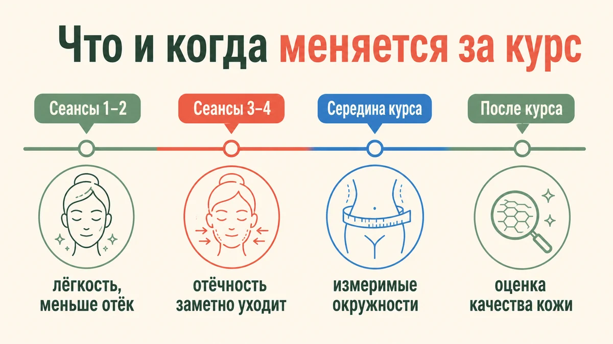 Таймлайн курса Эндосферы: что происходит от первого сеанса до окончания курса
