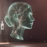 Аппарат Endospheres Therapy и трёхмерная модель лица с лимфатической сетью